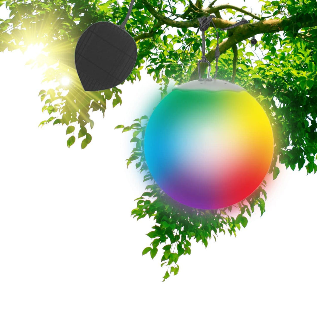 GuirLED - Solarkugel Leuchtkugel LED IP55 RGB Premium XL - Aufladbar Sonne/Strahler - Fernbedienung