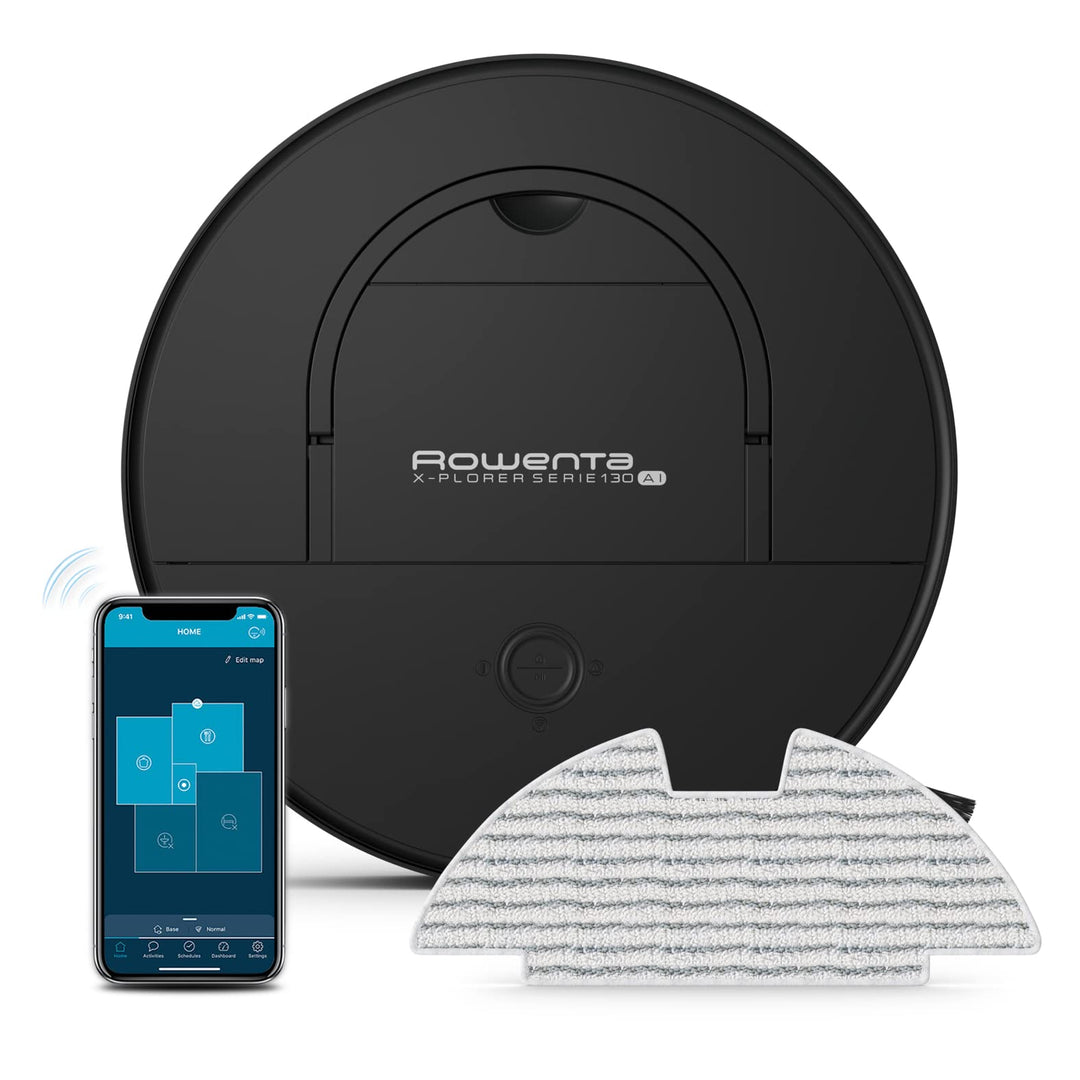 Rowenta RR9065 X-Plorer Serie 130 AI 4-in-1 Wisch- &amp; Saugroboter | Laser + Kamera-Navigationssystem
