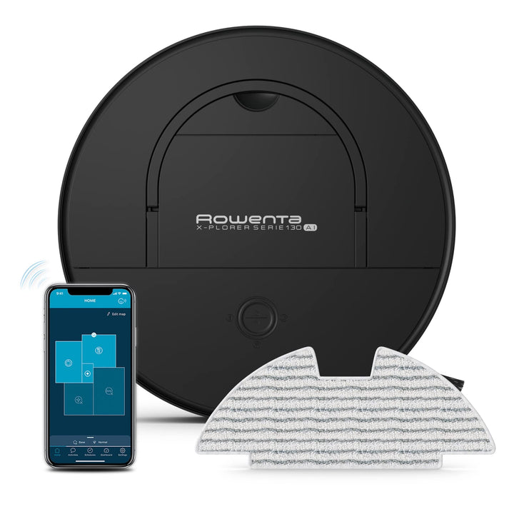 Rowenta RR9065 X-Plorer Serie 130 AI 4-in-1 Wisch- &amp; Saugroboter | Laser + Kamera-Navigationssystem