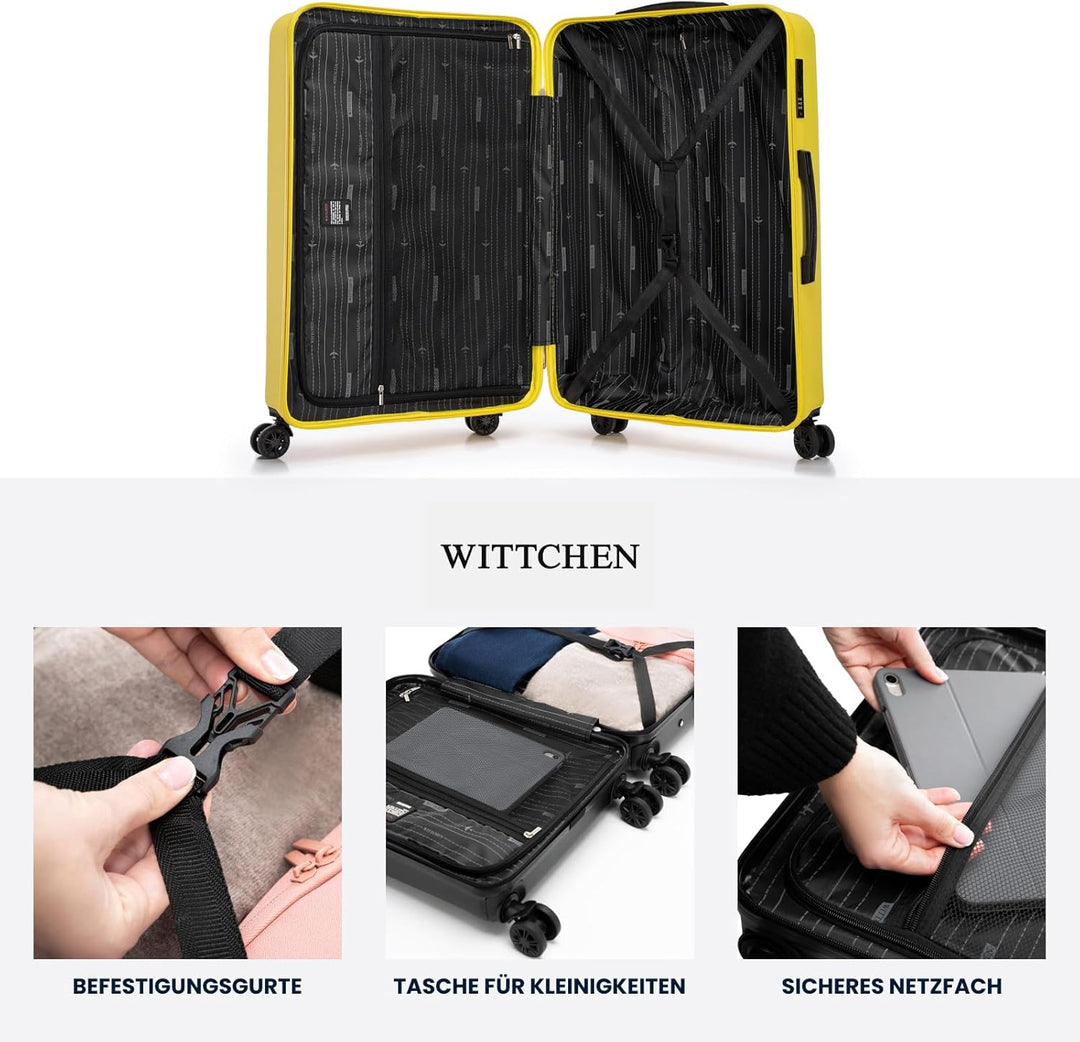 WITTCHEN Skyspeed Line Reisekoffer 4er Koffer-Set Rollkoffer Trolley Handgepäck Gepäck Reisekofferse