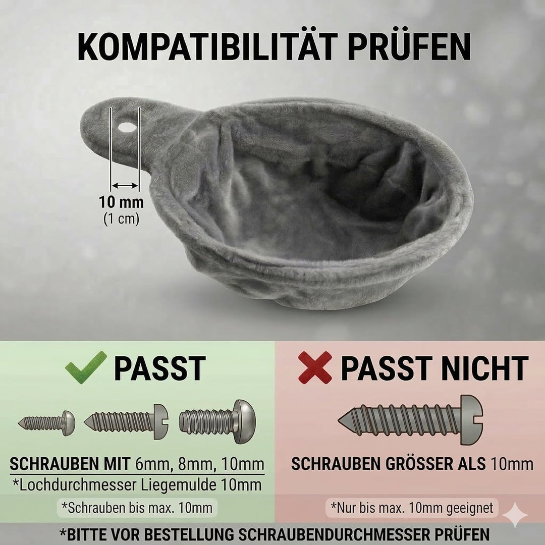 HAPPYPET Universal XL Liegemulde für Kratzbaum Ø 40cm, Grosse Schlafmulde, Stabiler Metallrahmen, 44