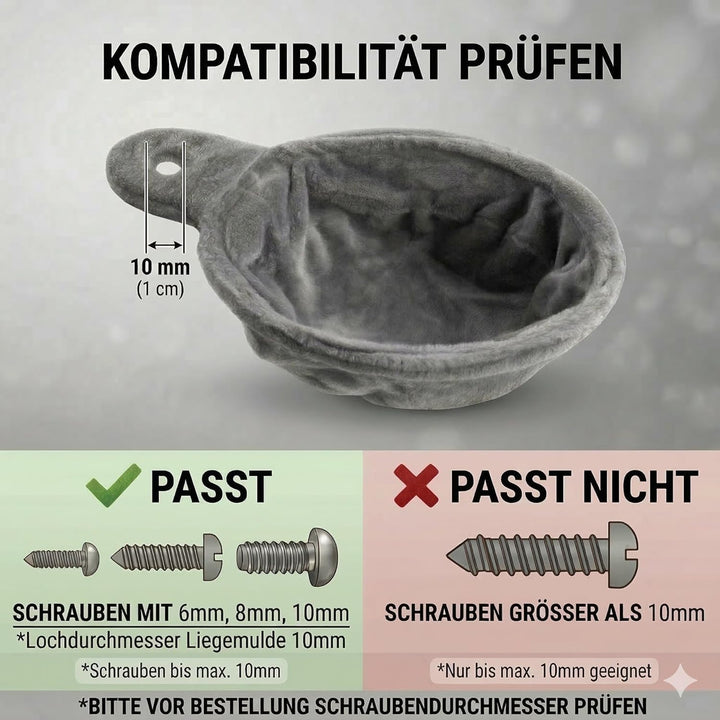 HAPPYPET Universal XL Liegemulde für Kratzbaum Ø 40cm, Grosse Schlafmulde, Stabiler Metallrahmen, 44