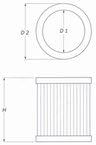 BMC - 08-10 Lancia Delta III (844) 1.4 T-Jet Replacement Panel Air Filter (FB543/08)