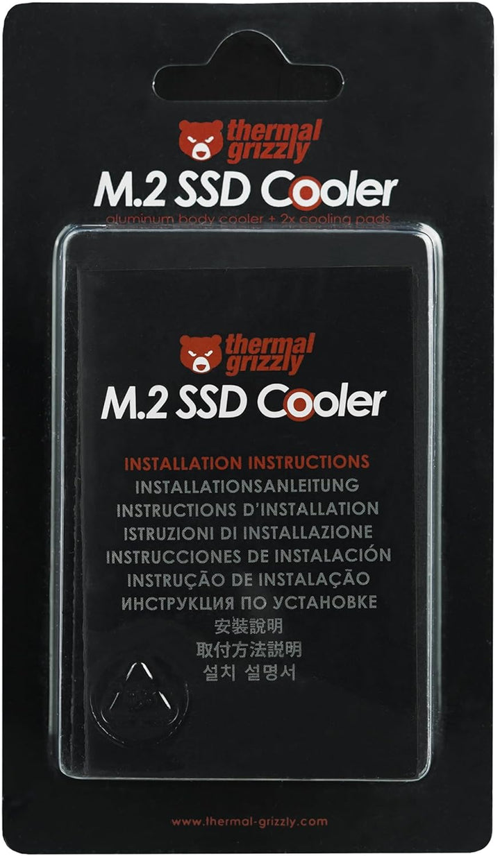 Thermal Grizzly - M.2 SSD Cooler - Inklusive 2x Minus Pad 8 Thermal Pads - Passiv Kühler für Next Ge