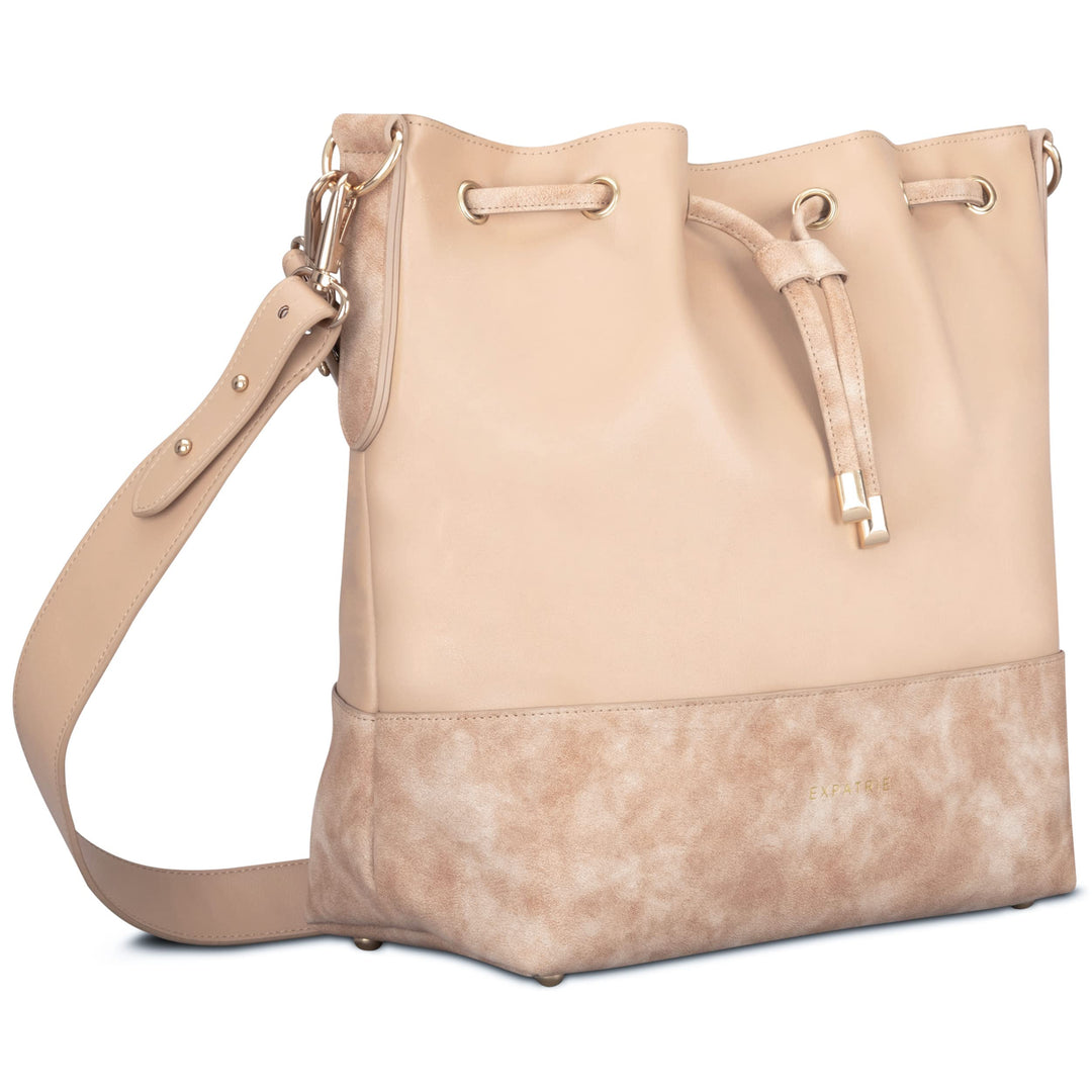 Expatrié Beuteltasche Damen - Sarah Medium - Handtasche aus Veganem PU Leder - Umhängetasche für Cit