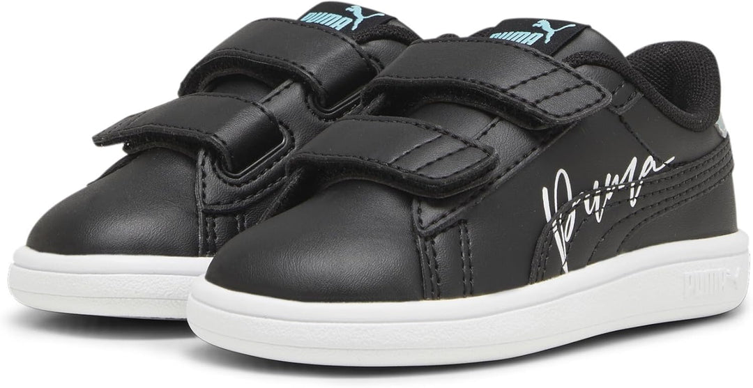 Puma Unisex Baby Puma Smash 3.0 L V InfSneaker 20 EU 3 0 Crysta Wings V Black White Team Aqua, 20 EU