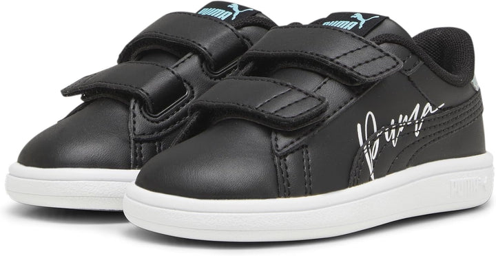 Puma Unisex Baby Puma Smash 3.0 L V InfSneaker 20 EU 3 0 Crysta Wings V Black White Team Aqua, 20 EU