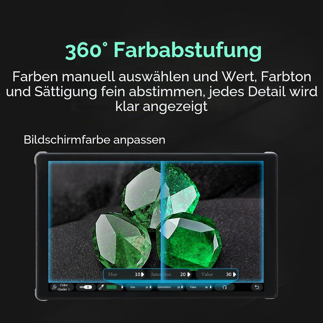 Portkeys PL5 Kamera Field Monitor 5,4 Zoll Touchscreen 3D LUT USB3.0 360° einstellbare Farbe 1920x10