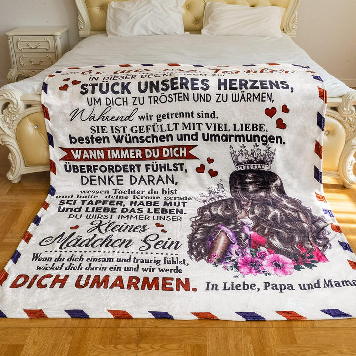 KEMEILA Personalisierte Weiche Decke Für Meine Tochter - Superweiche Flanelldecke Reisedecke Geschen