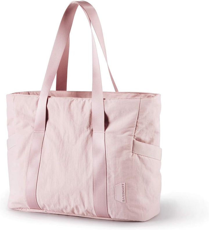 BAGSMART Damen-Einkaufstasche, grosse Umhängetasche, Henkel, Handtasche mit Yogamatten-Schnalle für