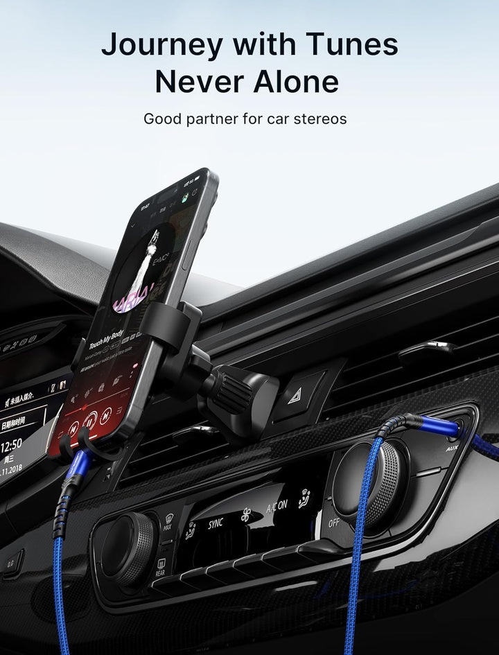 JSAUX USB C auf Klinke AUX Kabel, 2 m, 3,5 mm Klinke, Aux-Auto-Kopfhöreradapter aus geflochtenem Nyl