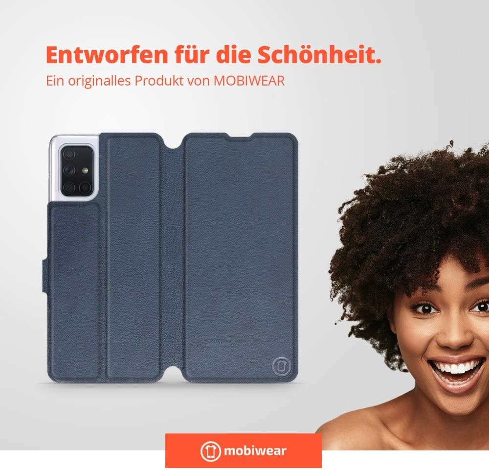 MOBIWEAR | Echt Lederhülle | Kompatibel mit Samsung Galaxy A71, Made in EU handyhülle, Slim Leather