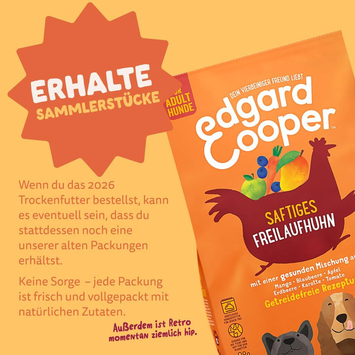 Edgard &amp; Cooper Hundefutter Trocken Getreidefrei Hund Erwachsene Adult Natürliche 7kg Huhn mit viel