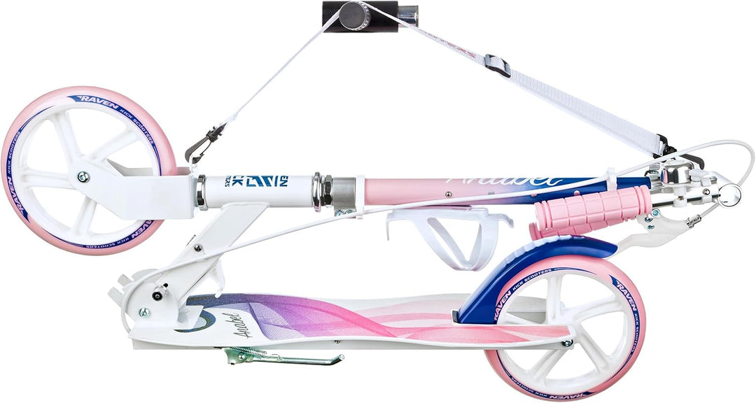 Raven Scooter, Roller, Tretroller, Kinderroller, 200mm mit Handbremse Anabel Navy/Pink, Anabel Navy/
