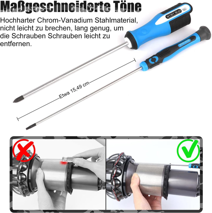 Speziell Angefertigtes Schraubendreher-Set für Dyson V6 V7 V8 V10 V11 V15 Staubsauger - Schraubendre