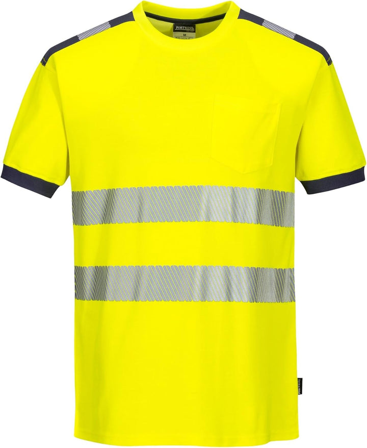 PW3 T-Shirt Manica Corta Hi-Vis, Gelb
