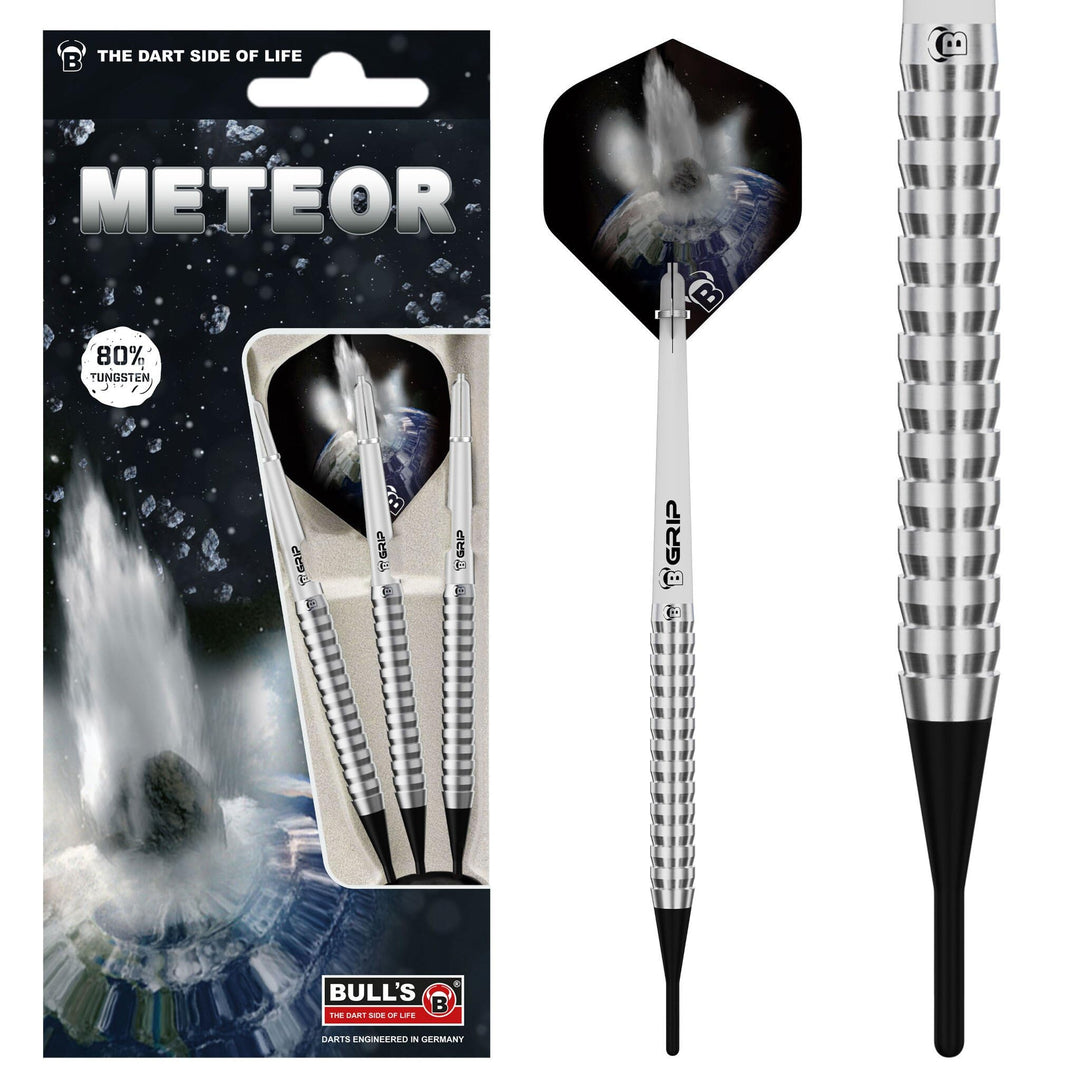 Meteor Soft Dart aus 80 % Tungsten. Dartset aus 3 Dartpfeilen, entwickelt mit über 10 Varianten, unt