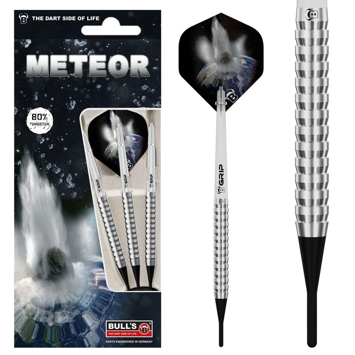 Meteor Soft Dart aus 80 % Tungsten. Dartset aus 3 Dartpfeilen, entwickelt mit über 10 Varianten, unt