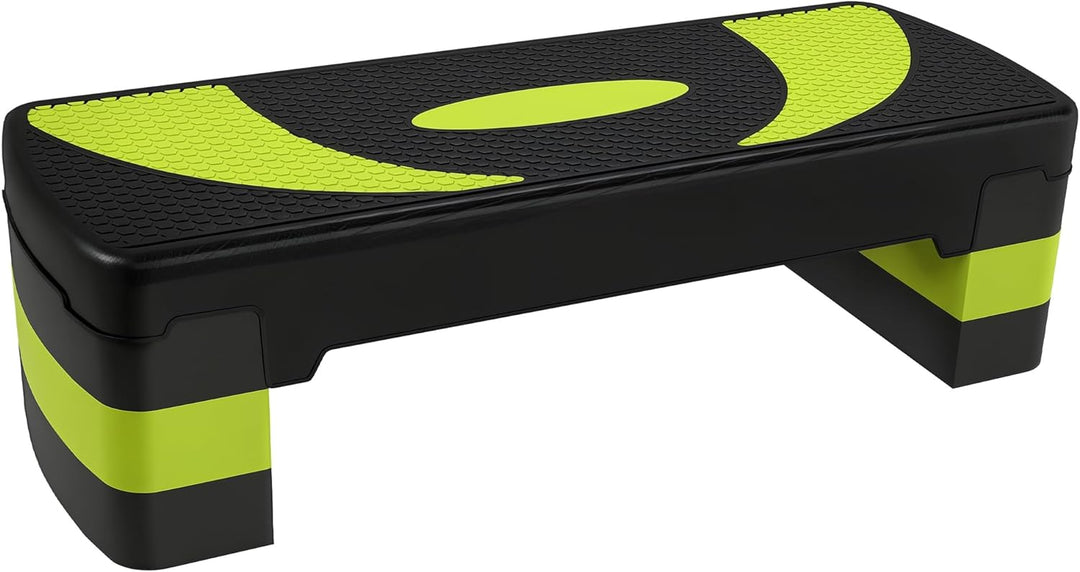 HOMCOM Steppbrett Aerobic-Stepper höhenverstellbar mit 3 Stufen (10/15/20 cm) Fitness Heimtrainer fü