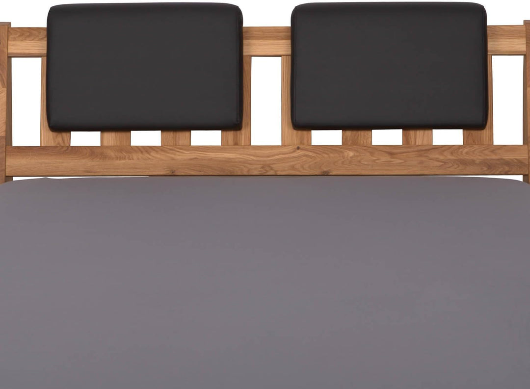 Staboos 2er Set Leder Polsterkissen, Steckkissen für Bettkopfteil zum einhängen, Rückenlehne für Bet