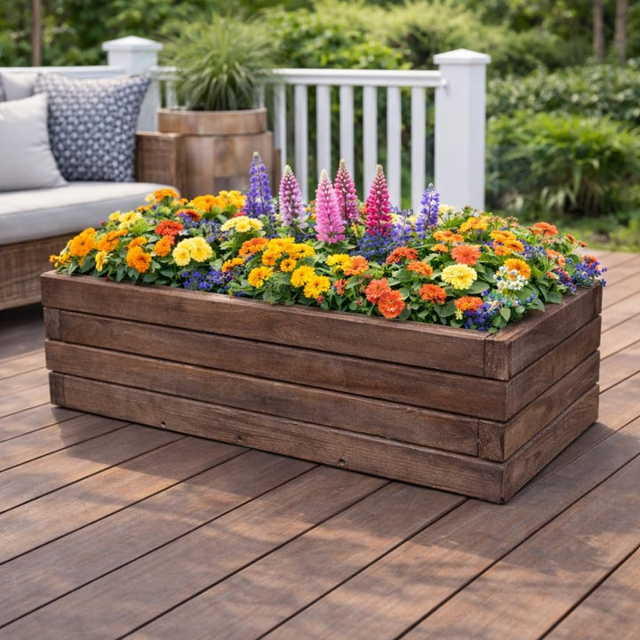 FKL DESIGN Home Deco NEU Pflanzkasten aus Holz TOP Pflanzkübel Garten Terrasse fertig montiert D2 Pa