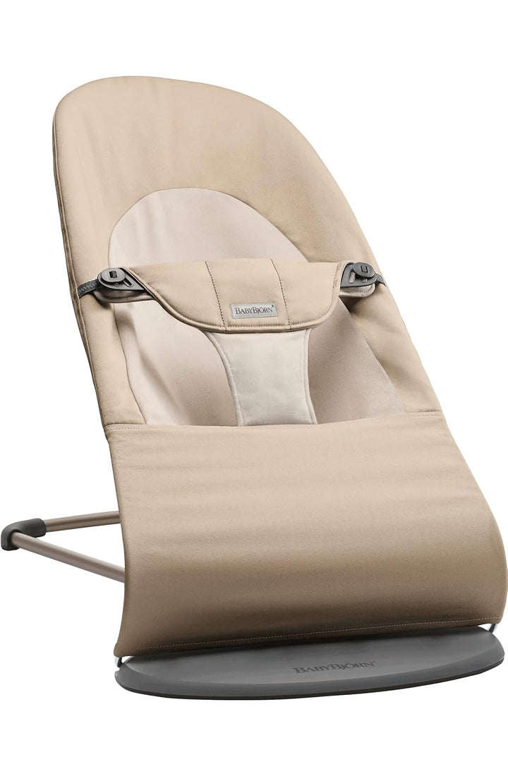 BabyBjörn Babywippe Balance Soft, Gewebt, Khaki/Beige