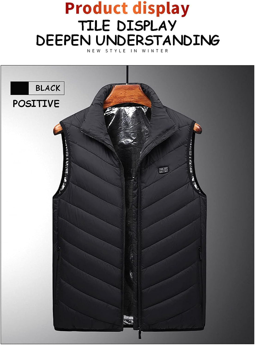 Beheizbare Weste Herren Damen Winter Beheizte Weste mit 11 Heizbereiche Winterjacke USB Elektrische