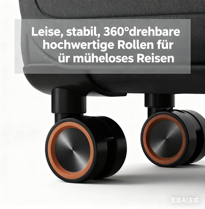 Trier Weichschalen Handgepäck Koffer 55 × 35 × 23 cm, Leichter Stoffkoffer Trolley klein, Reisekoffe