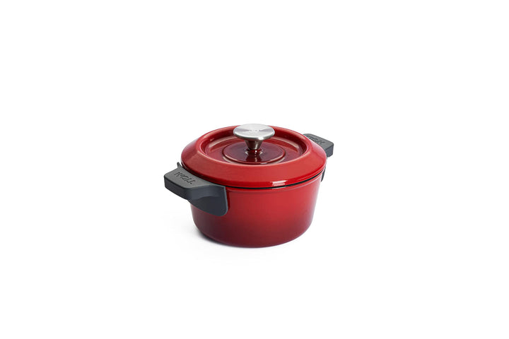 Woll Iron Gusstopf mit Deckel und Silikongriffen - Induktiv -, Ø 18 cm, 9 cm hoch, 1,8l - Geeignet f