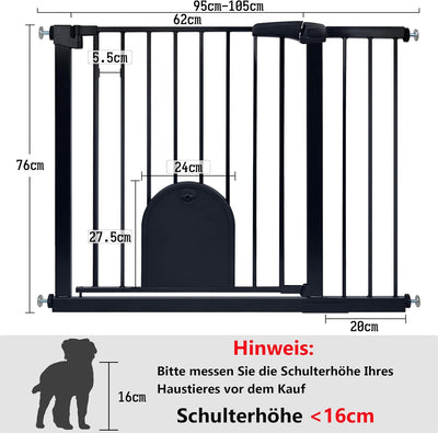 YRHome Türschutzgitter ohne Bohren Treppengitter Treppenschutzgitter für Kinder Baby Türgitter mit S