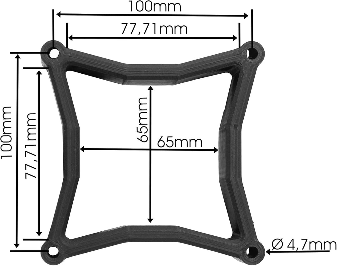 3IDEE Universeller VESA Distanzhalter, Abstandshalter, Spacer kompatibel mit vielen Samsung, HP, MSI