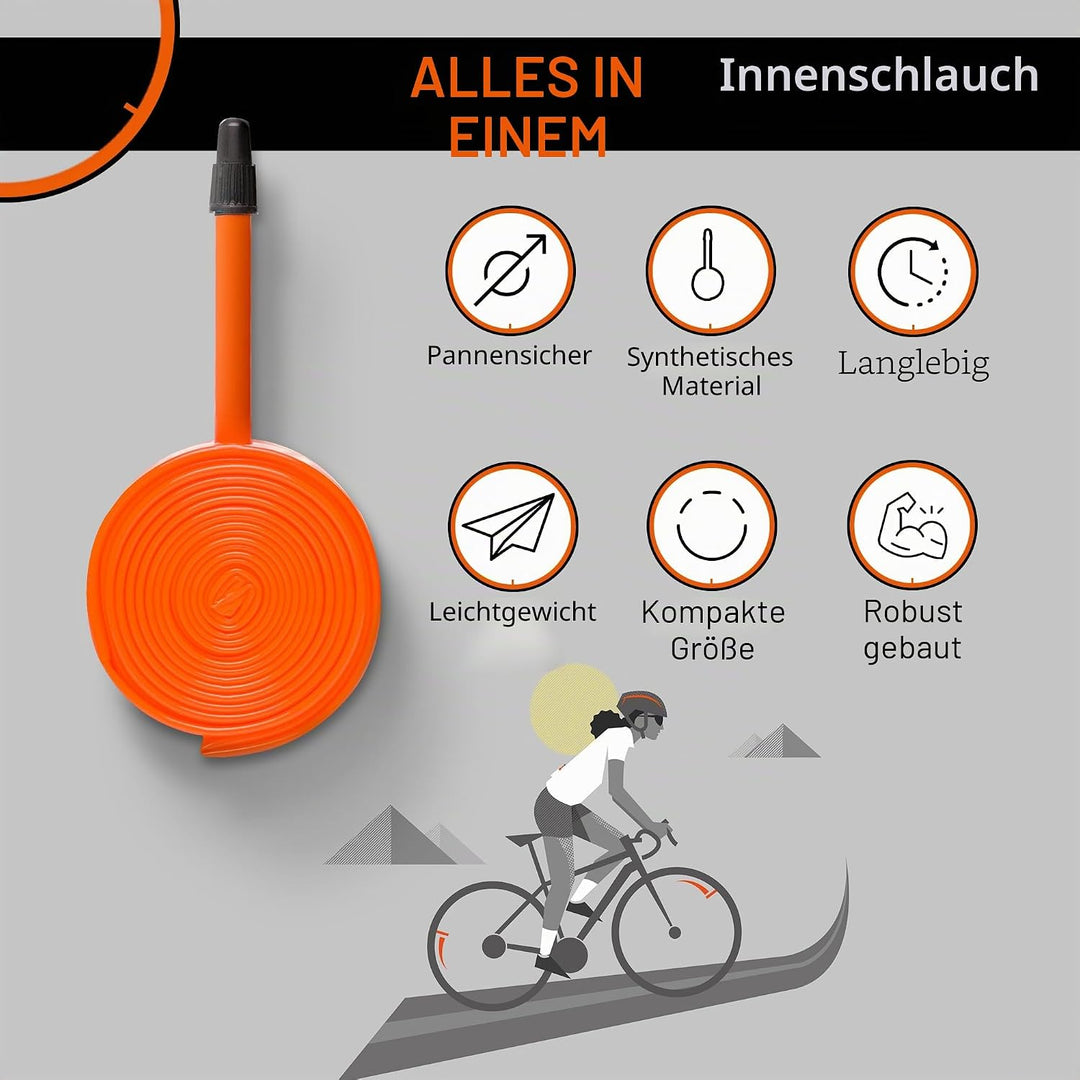 Tubolito - Road S-Tubo Ultraleichter Fahrradschlauch | Stark, Kompakt, Langlebig, Pannen- und Quetsc