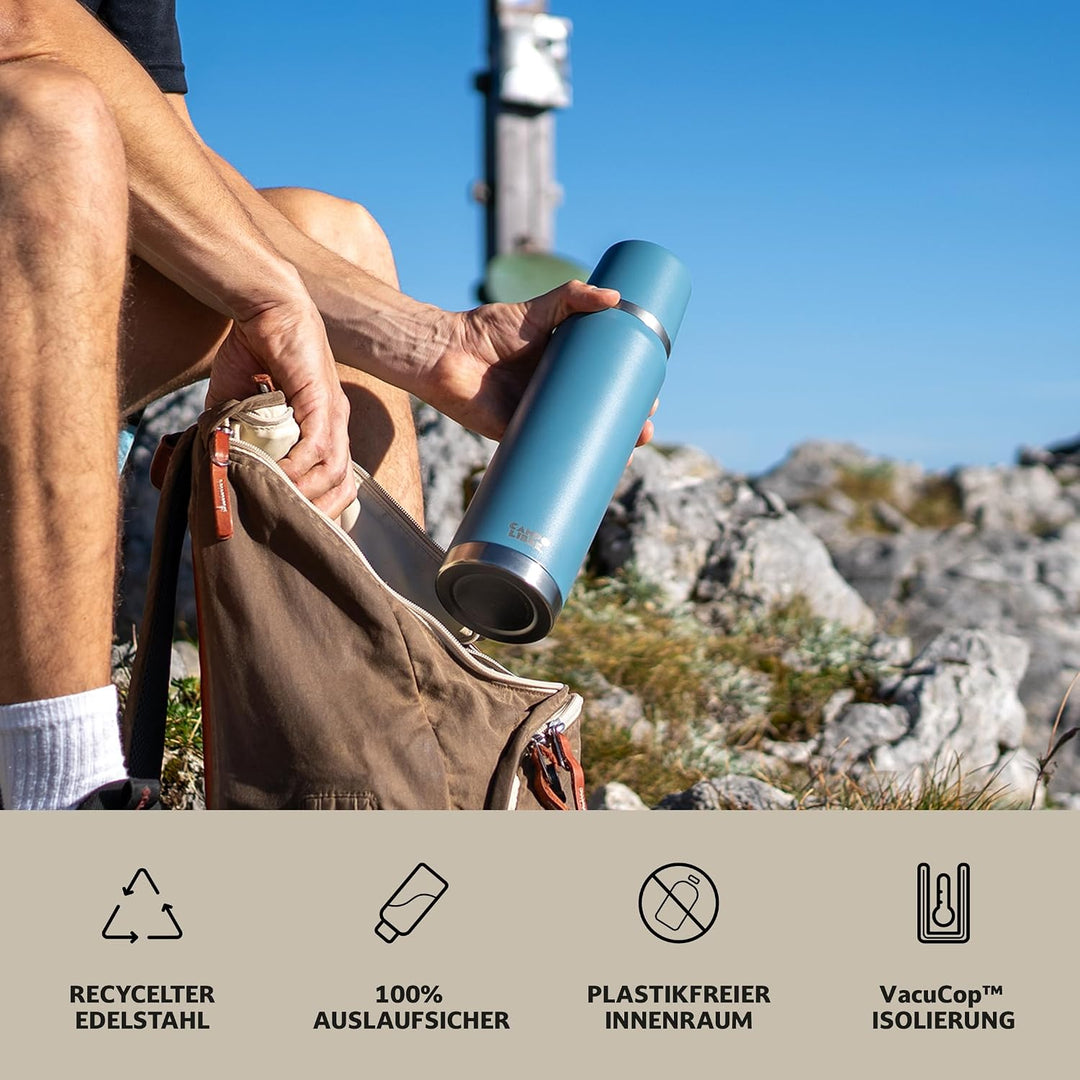 Campo Libre. Jaco® Thermoskanne 1L, 750ml, 500ml I Thermos mit Becher I Unsere Thermosflasche mind.