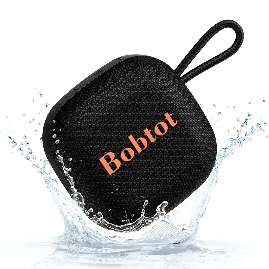 Bobtot Bluetooth Lautsprecher Kein, IPX7 Wasserdicht Kabellos Tragbar Musikbox, 16 Stunden Akkulaufz