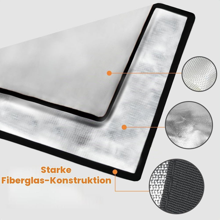 flintronic Feuerschalenmatte, 100 * 100cm Feuerfeste Unterlage Quadrat, Wasserdicht Faltbare Feuerfe