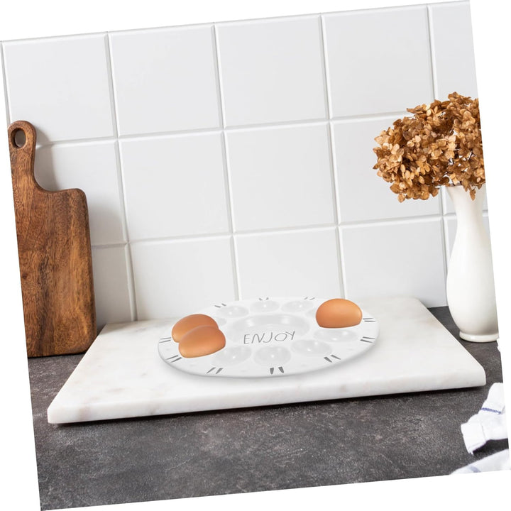 Cabilock Keramischer Eierhalter Für Tisch Eierablage Und Serviertablett Für Frische Eier Geeignet Fü