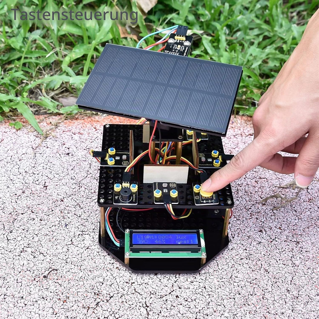 KEYESTUDIO DIY Solar Tracking Electronic Kit for Arduino UN0, Temperature and Humidity Sensor,BH1750