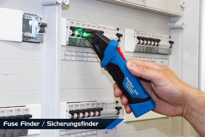 PeakTech 3432 Sicherungsfinder/Stromkreisfinder mit Steckdosentester für 230V Schuko & 3434 – Leitun