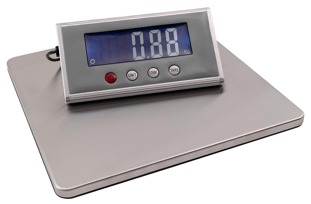 MC POWER - Paketwaage Briefwaage | PW-200 | Messbereich 200g - 200kg, Wiegefläche aus Edelstahl (27x