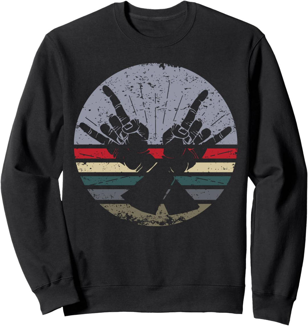 Rock Roll Devil Horns Metaller Metal Sweatshirt