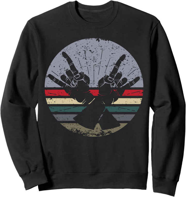 Rock Roll Devil Horns Metaller Metal Sweatshirt