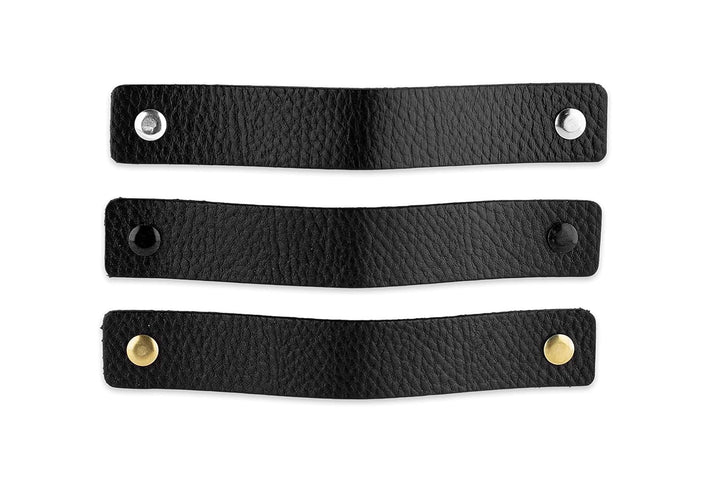 Brute Strength - Ledergriffe für Möbel - Schwarz - 48 Stück - 16,5 x 2,5 cm - Schrankgriff, Türgriff