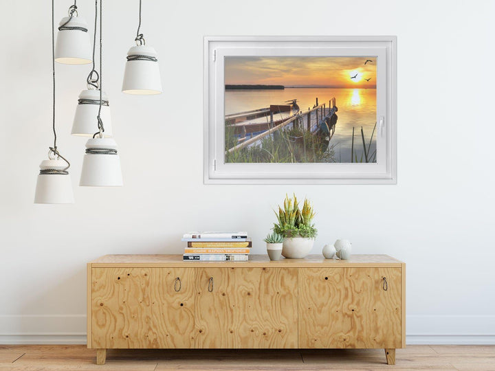 Fenster-Folie Sichtschutz I Folie für Fenster Deko - Fensterbild selbstklebend I Deko für Bad, Küche