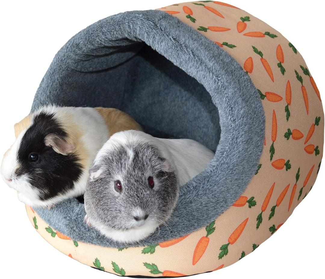 Rosewood 19614 Snuggles Hauben-Plüschbett Mit Karotten-Print Für Kaninchen, Meerschweinchen, Frettch