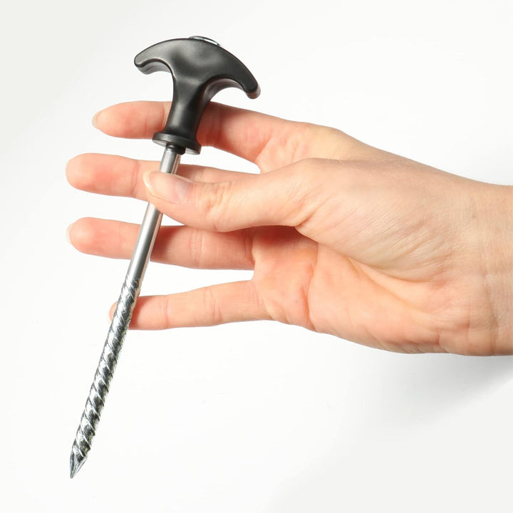 com-four® 24x Zelt-Heringe aus Stahl - robuste Erdnägel mit Gewinde für Camping und Outdoor - ideal