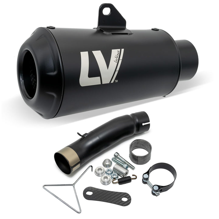 Endschalldämpfer LeoVince SLIP-ON SBK LV-10 FULL BLACK, Edelstahl schwarz, mit Zulassung für CF Moto