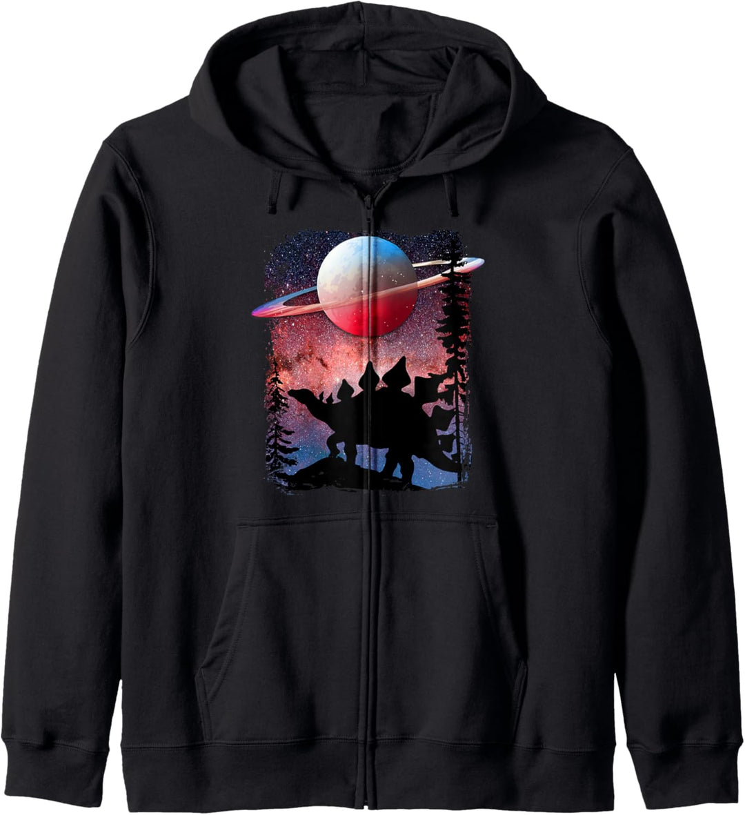 Stegosaurus Dinosaurier Sci-Fi Galaxy Star Night Nature Grafik Kapuzenjacke