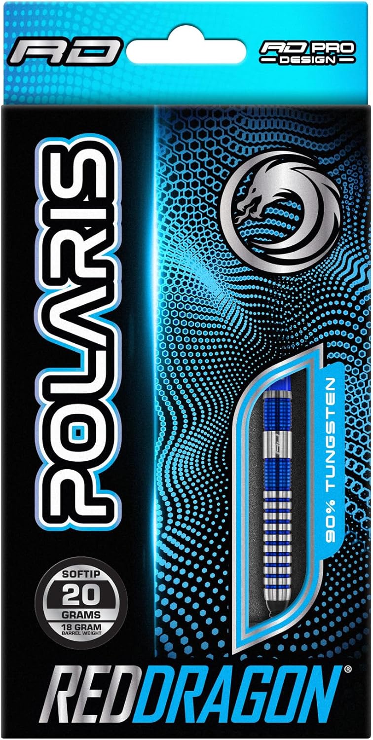 RED DRAGON Polaris Wolfram Professional Darts Set mit Flights and Nitrotech Shafts (Stems) 20.0 Gram
