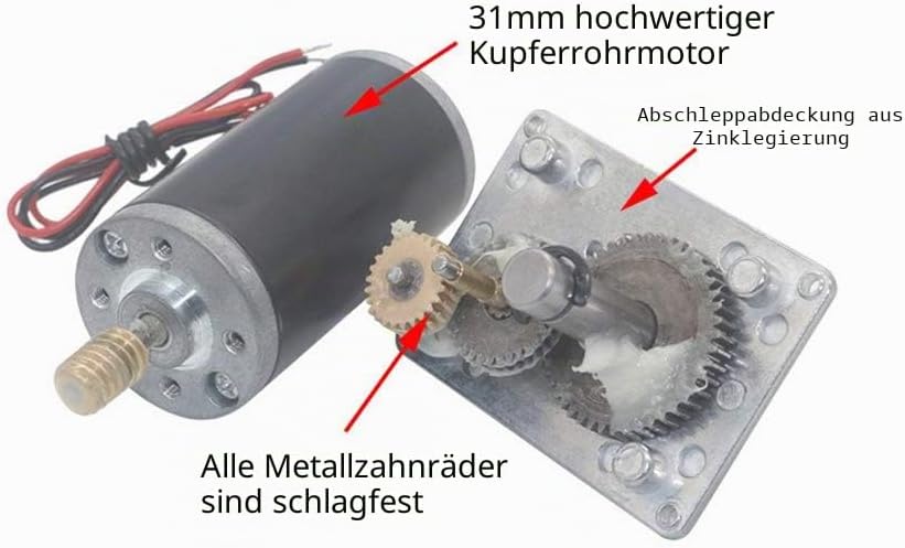 DC 24 V Turbo-Schneckengetriebemotor, Umkehrbar, Geschwindigkeitsreduzierung, Elektrischer Getriebem