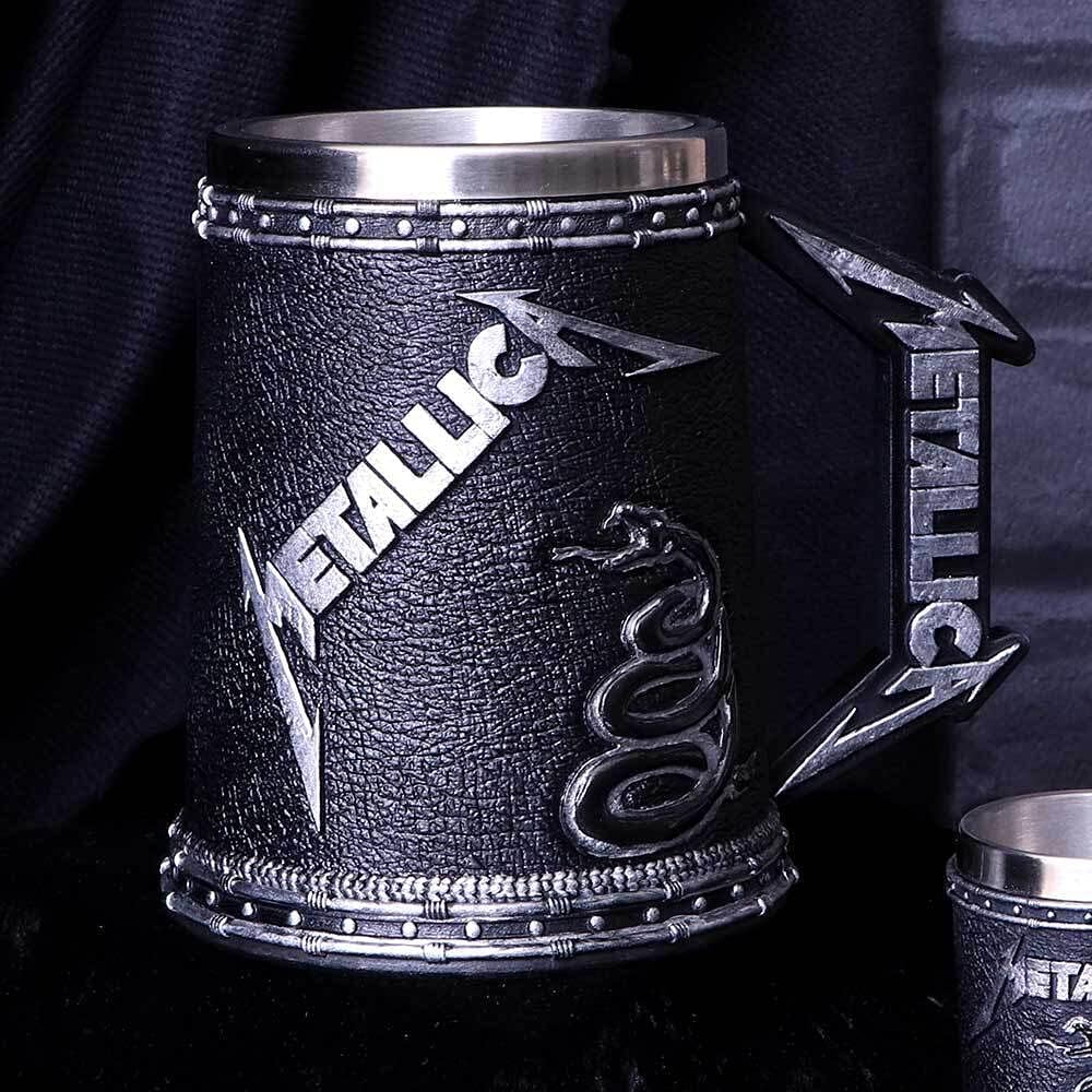 Nemesis Now B5220R0 Bierkrug, offizielles Lizenzprodukt, Metallica Album, 14,5 cm, Schwarz